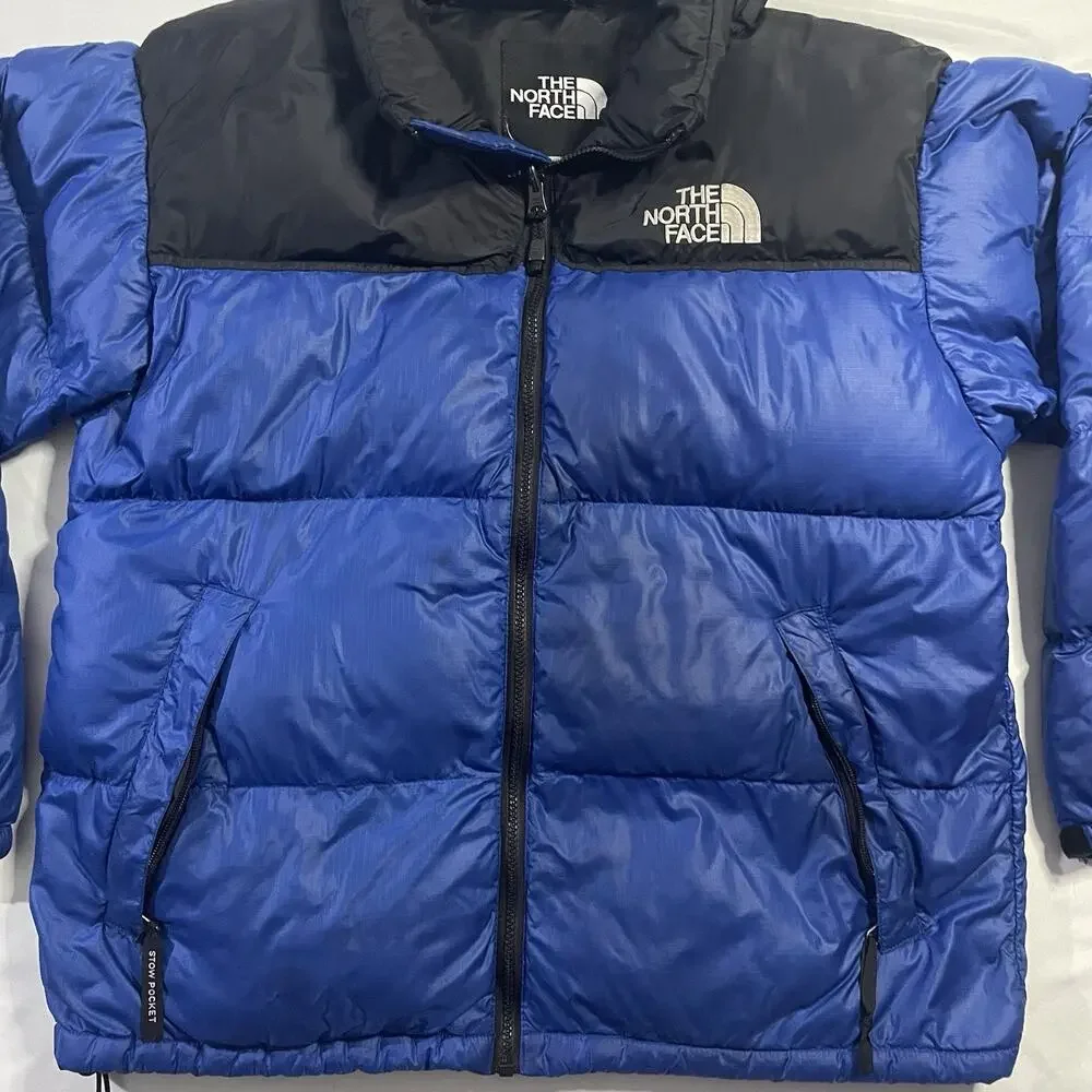 VTG 1998 The North Face Nuptse 700 Down Puffer Jacket‎ Blue Black Men's Large